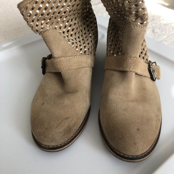 Bershka BSK Womens Suede Spring Summer Boots  Size 40 EU/9.5 US - Picture 4 of 12